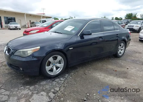 2007 BMW 530I из США, поврежденный, VIN WBANE73537CM50271